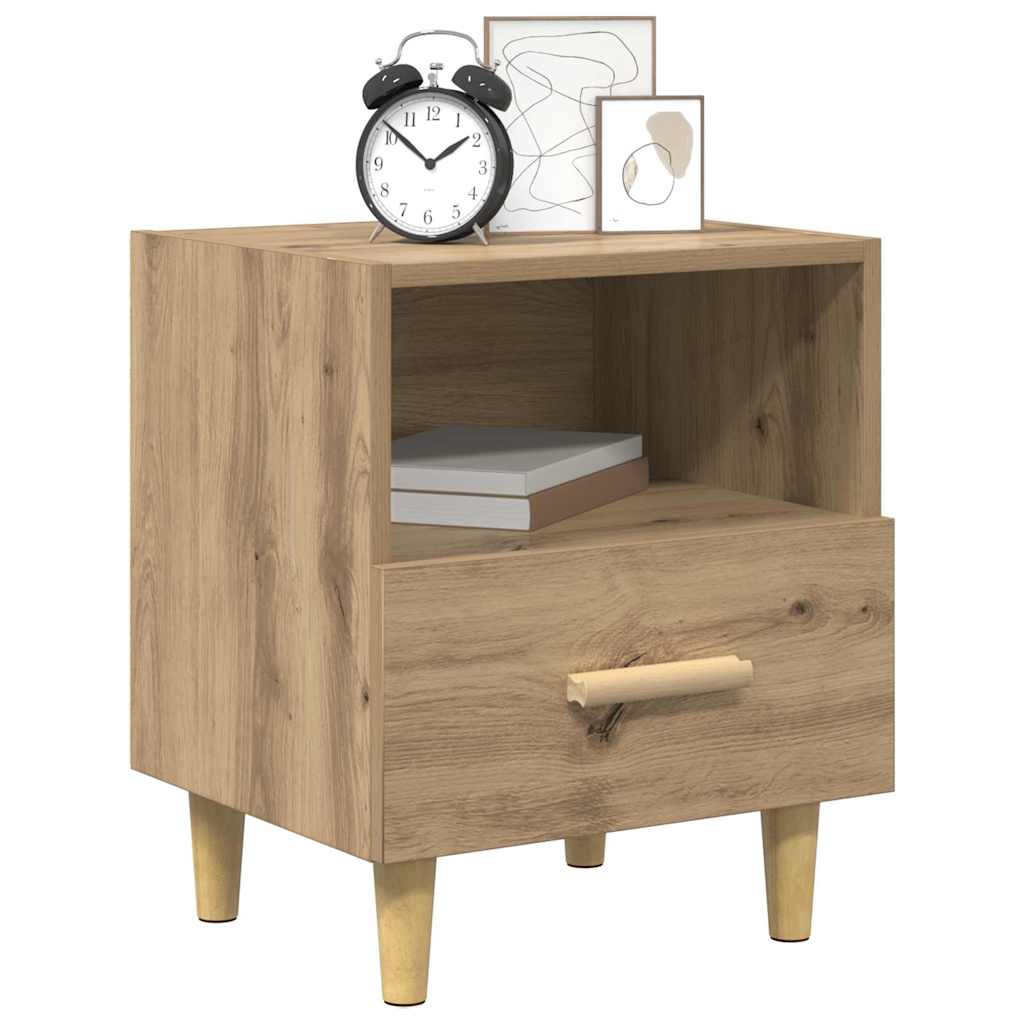 vidaXL Szafka Nocna z szufladą 2 pcs Dąb rzemieślniczy 40 x 35 x 47 cm