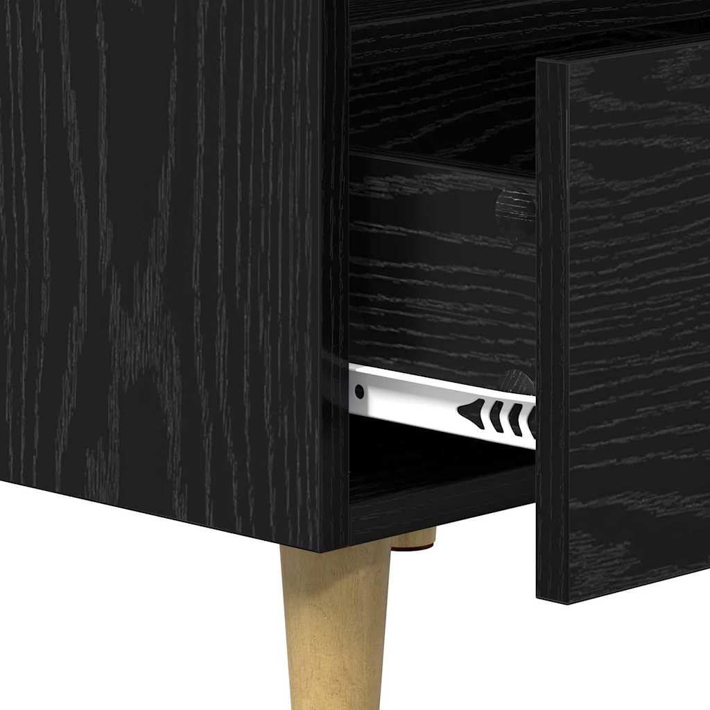vidaXL Szafka Nocna Czarny Dąb 40 x 35 x 47 cm Materiał drewnopochodny