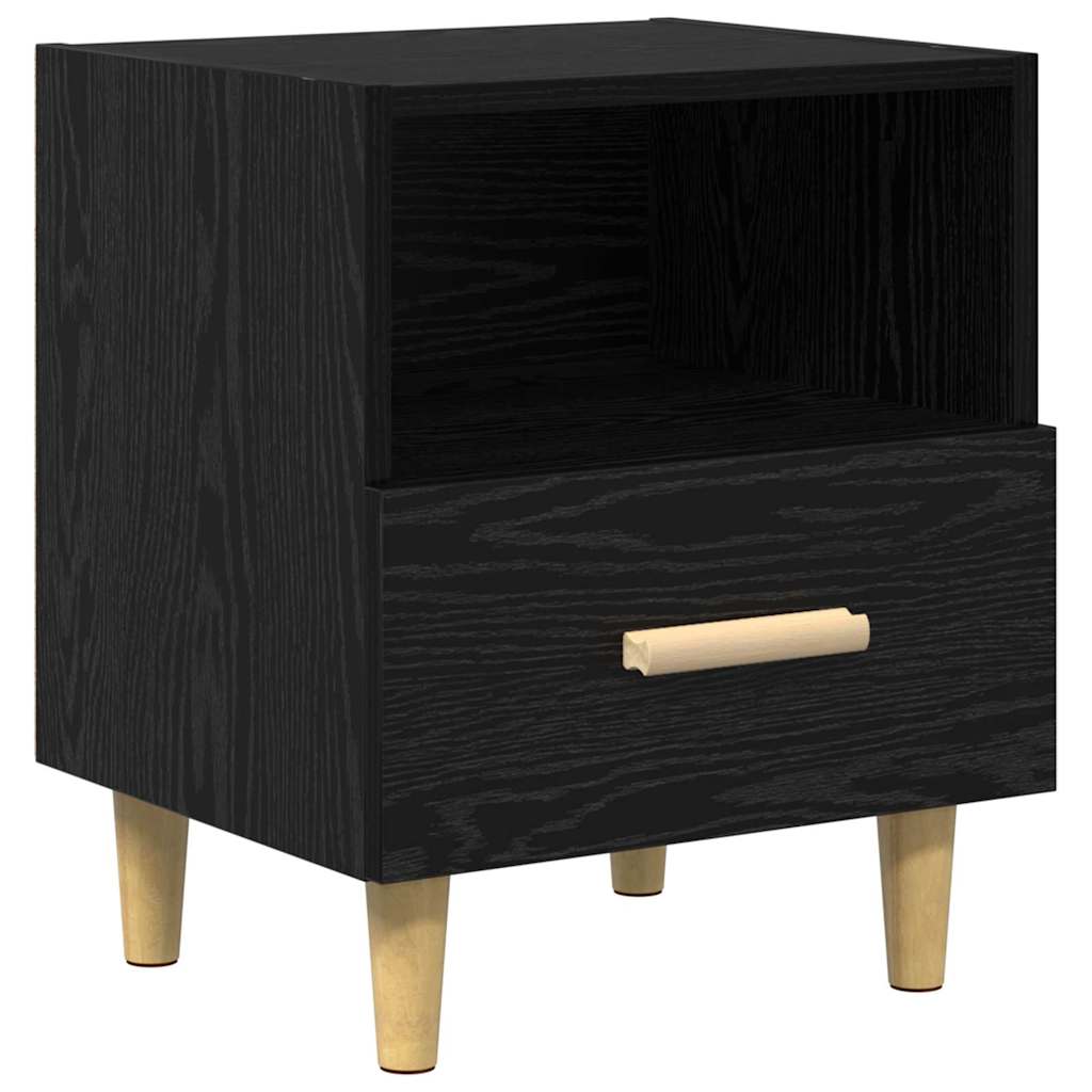 vidaXL Szafka Nocna Czarny Dąb 40 x 35 x 47 cm Materiał drewnopochodny