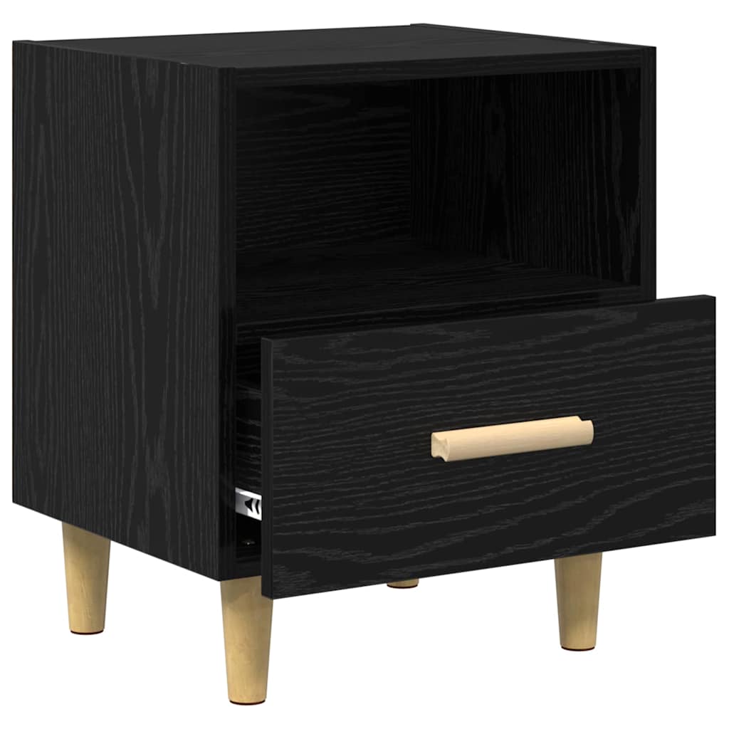 vidaXL Szafka Nocna Czarny Dąb 40 x 35 x 47 cm Materiał drewnopochodny