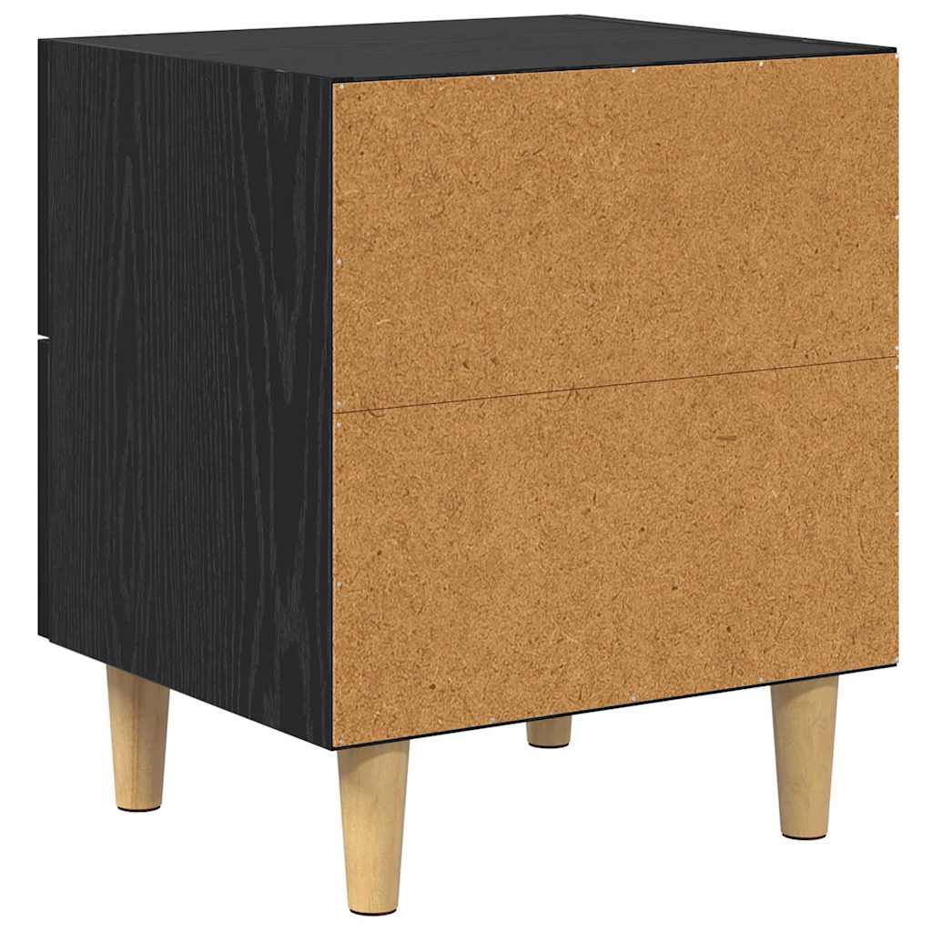 vidaXL Szafka Nocna Czarny Dąb 40 x 35 x 47 cm Materiał drewnopochodny
