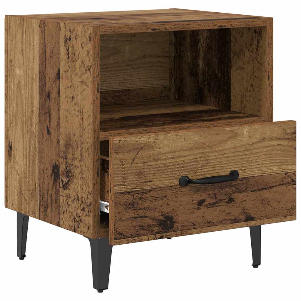 vidaXL Szafka Nocna z szufladą 2 pcs Stare drewno 40 x 35 x 47.5 cm