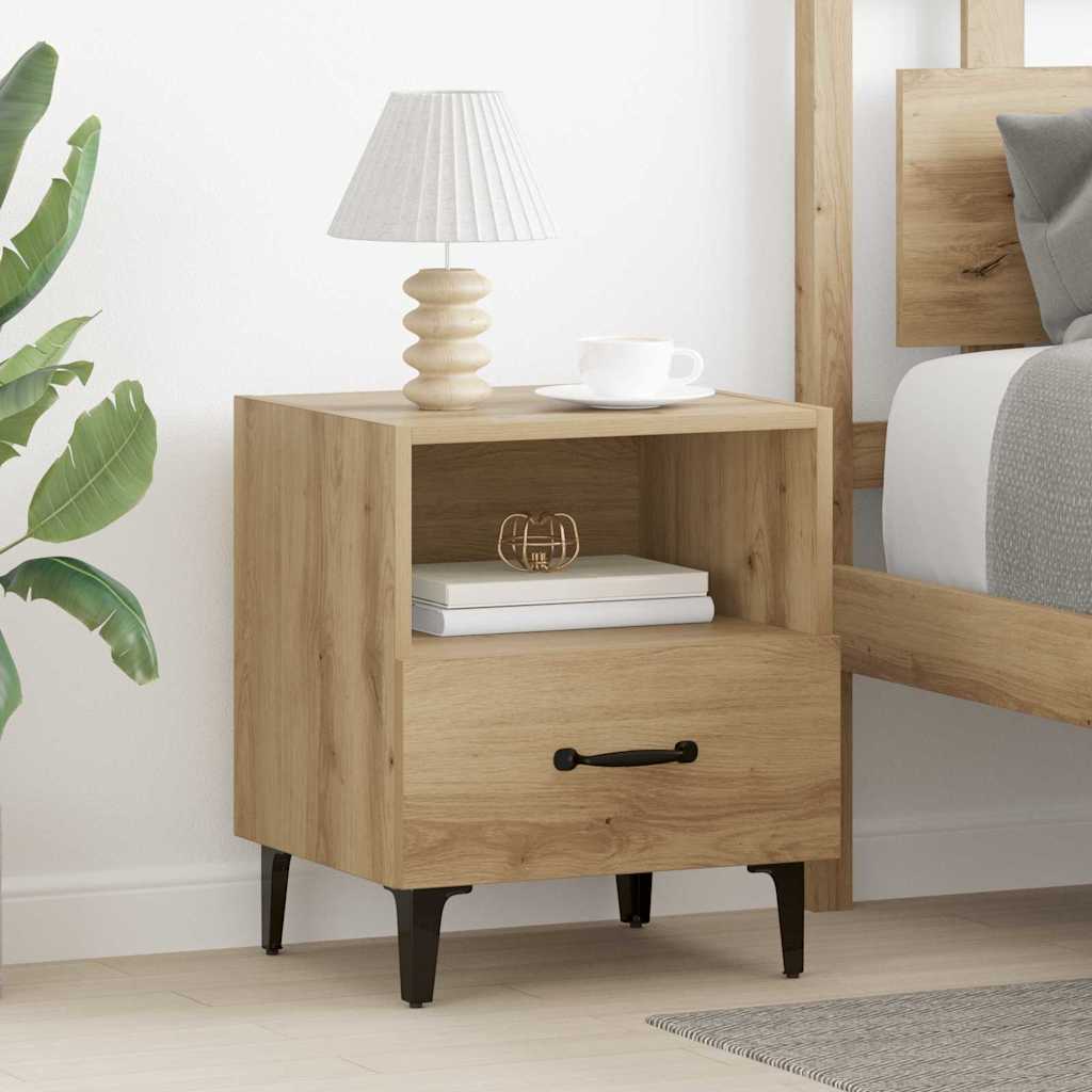 vidaXL Szafka Nocna 2 pcs Dąb rzemieślniczy 40 x 35 x 47,5 cm