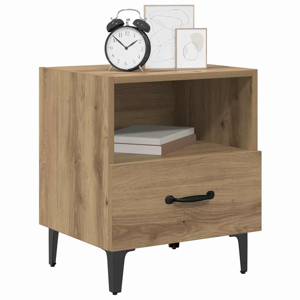 vidaXL Szafka Nocna 2 pcs Dąb rzemieślniczy 40 x 35 x 47,5 cm