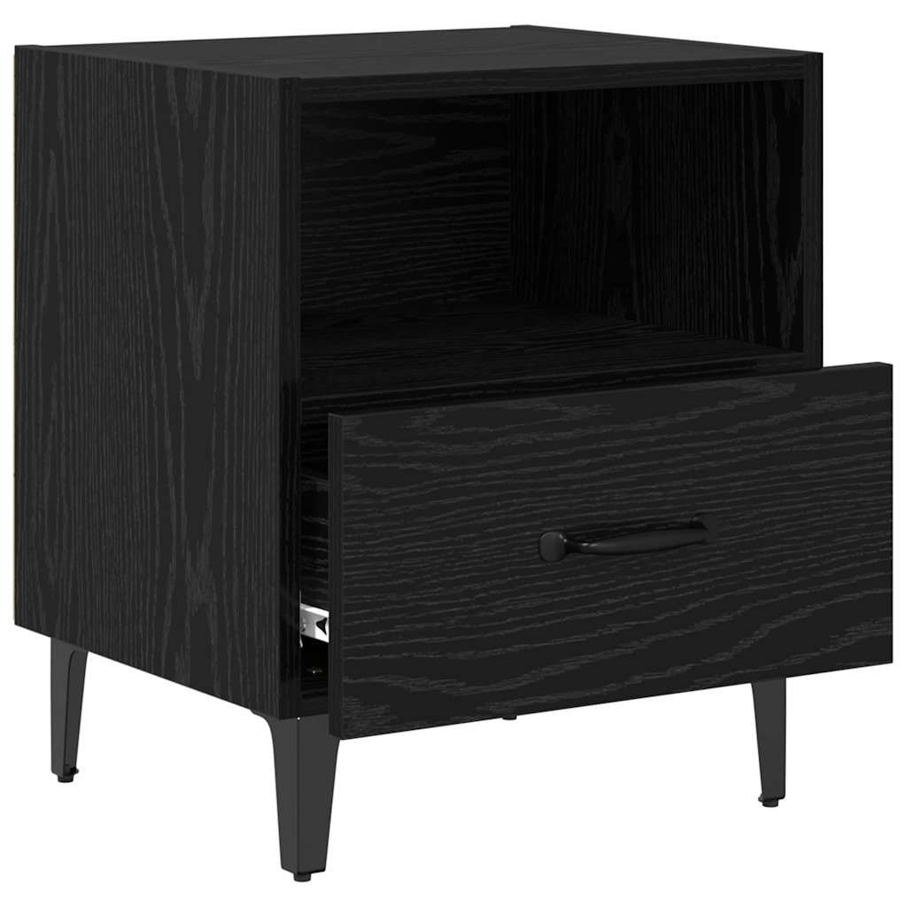 vidaXL Szafka Nocna z szufladą 2 pcs Czarny dąb 40 x 35 x 47.5 cm