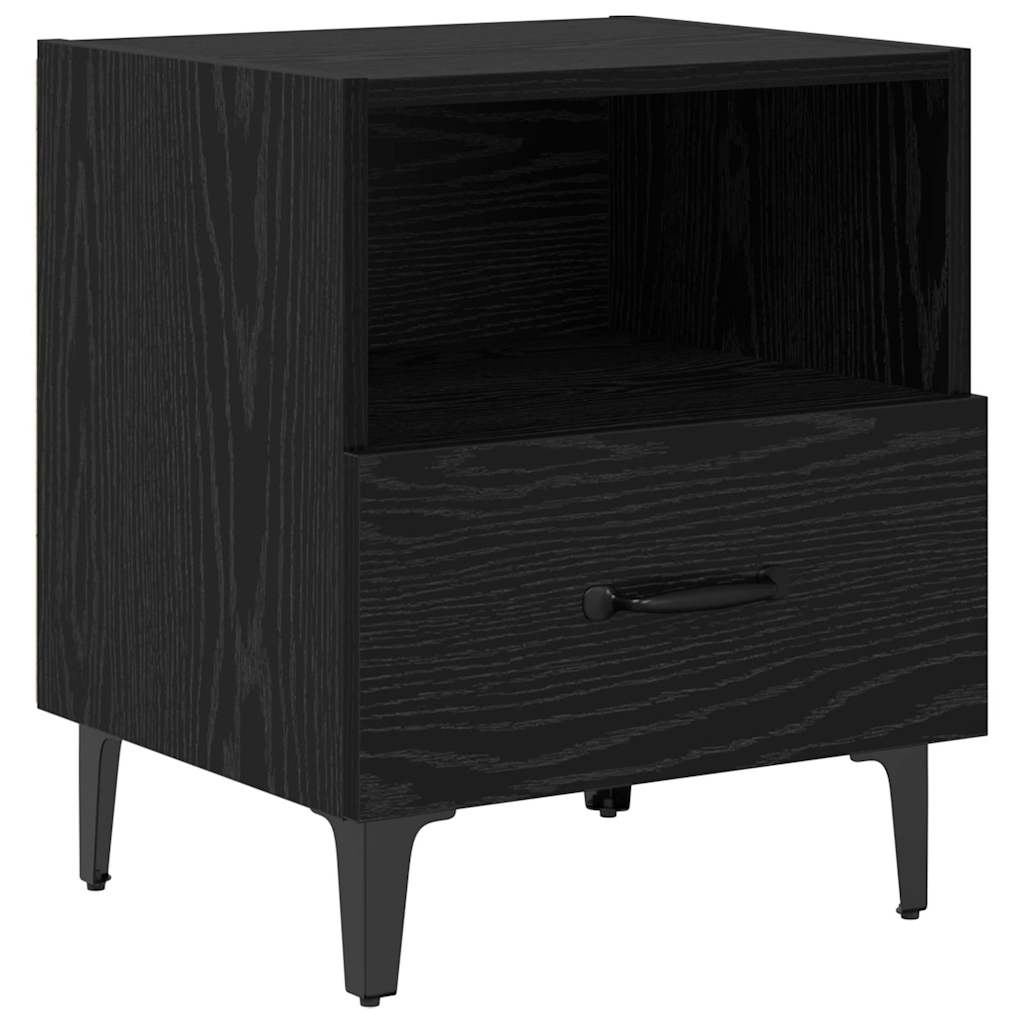 vidaXL Szafka Nocna z szufladą 2 pcs Czarny dąb 40 x 35 x 47.5 cm