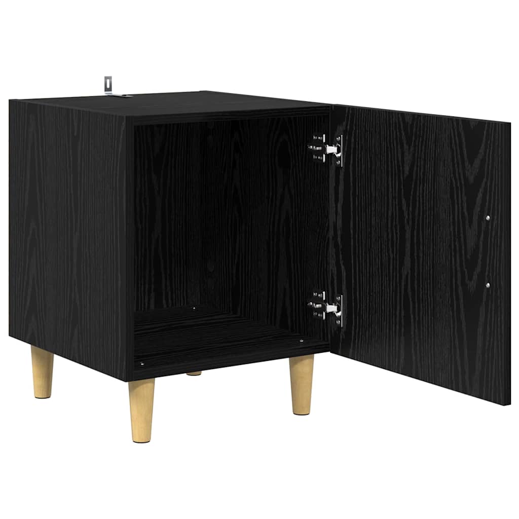 vidaXL Szafka Nocna 2 pcs Czarny Dąb 40 x 40 x 50 cm