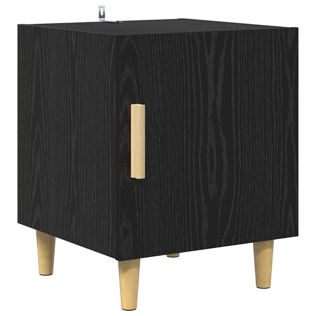 vidaXL Szafka Nocna 2 pcs Czarny Dąb 40 x 40 x 50 cm