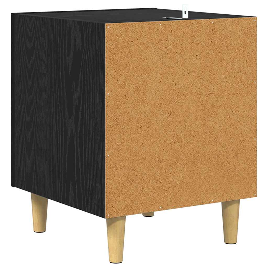 vidaXL Szafka Nocna 2 pcs Czarny Dąb 40 x 40 x 50 cm