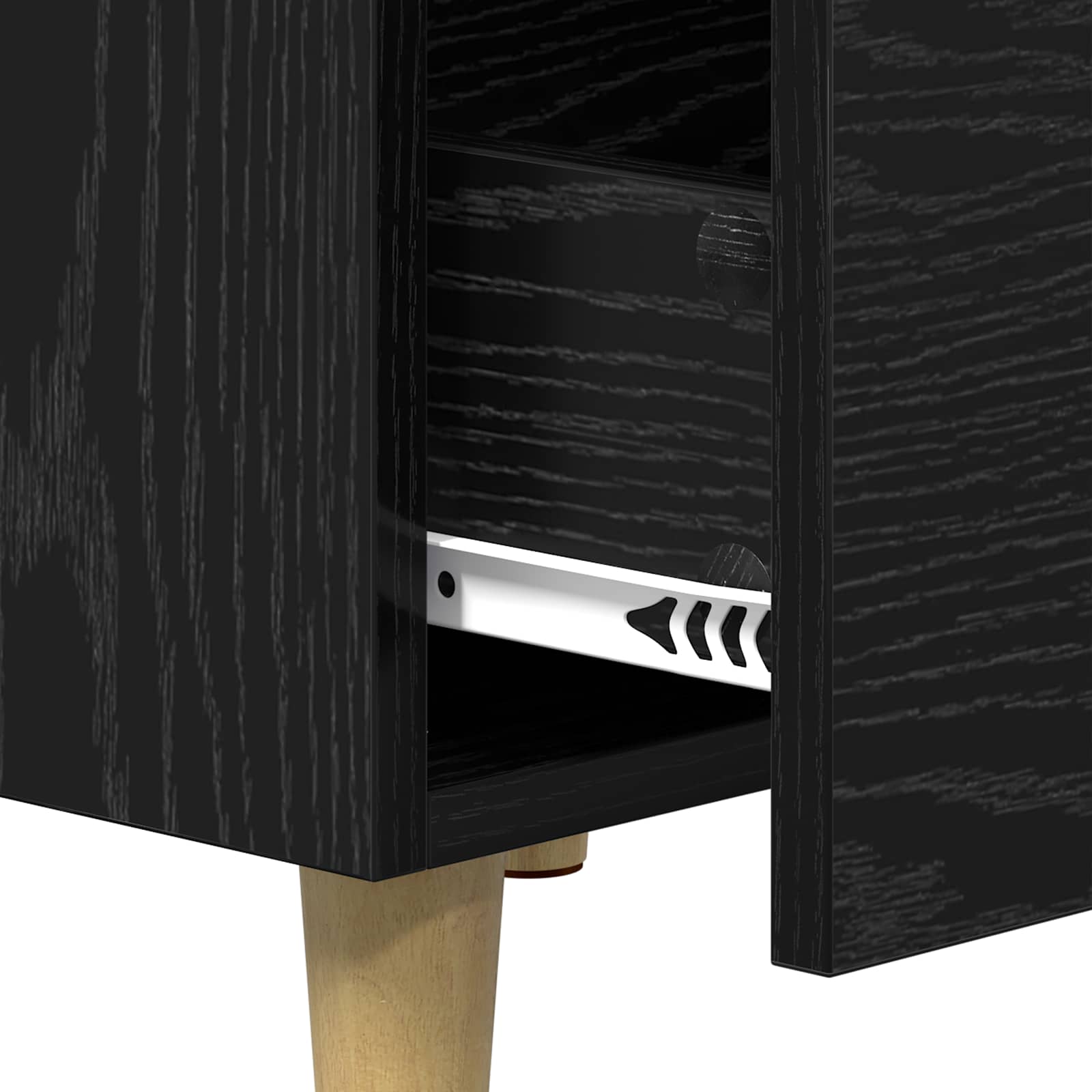 vidaXL Szafka Nocna Czarny Dąb 40 x 40 x 66 cm Materiał drewnopochodny