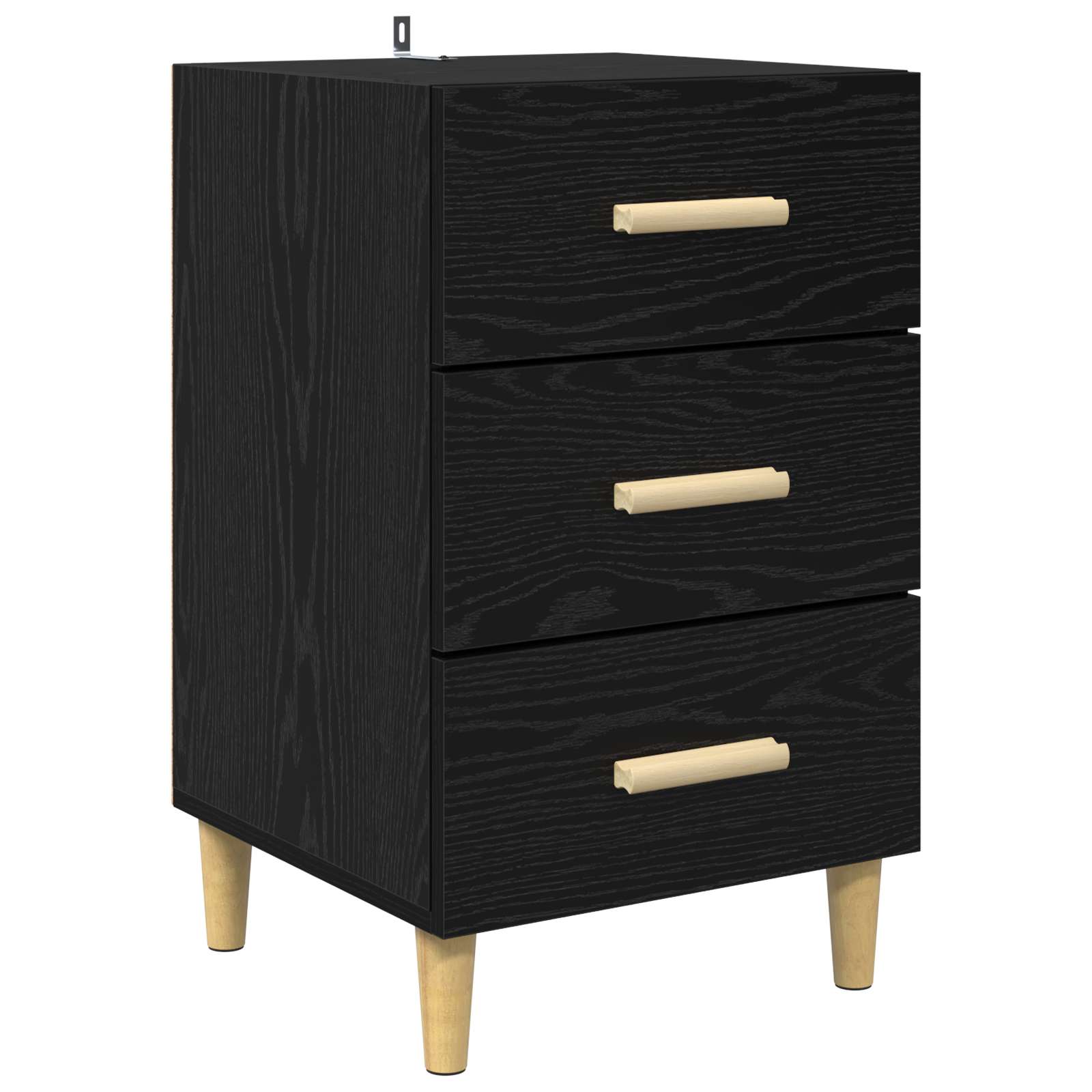 vidaXL Szafka Nocna Czarny Dąb 40 x 40 x 66 cm Materiał drewnopochodny