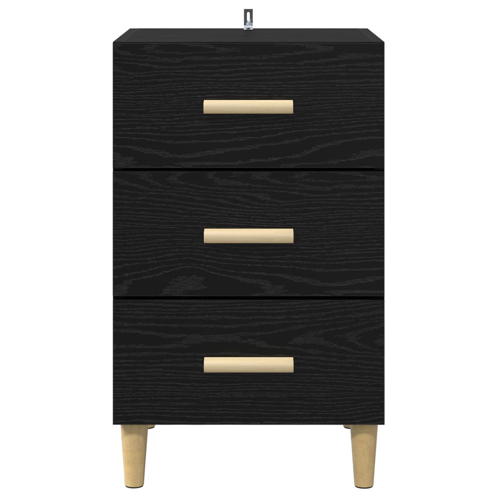 vidaXL Szafka Nocna Czarny Dąb 40 x 40 x 66 cm Materiał drewnopochodny