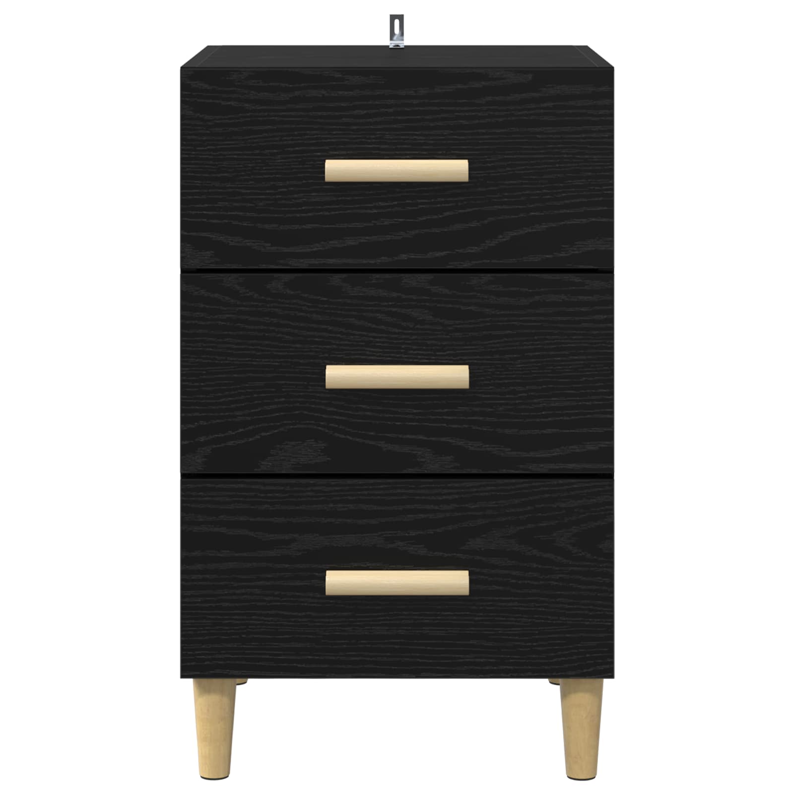 vidaXL Szafka Nocna Czarny Dąb 40 x 40 x 66 cm Materiał drewnopochodny