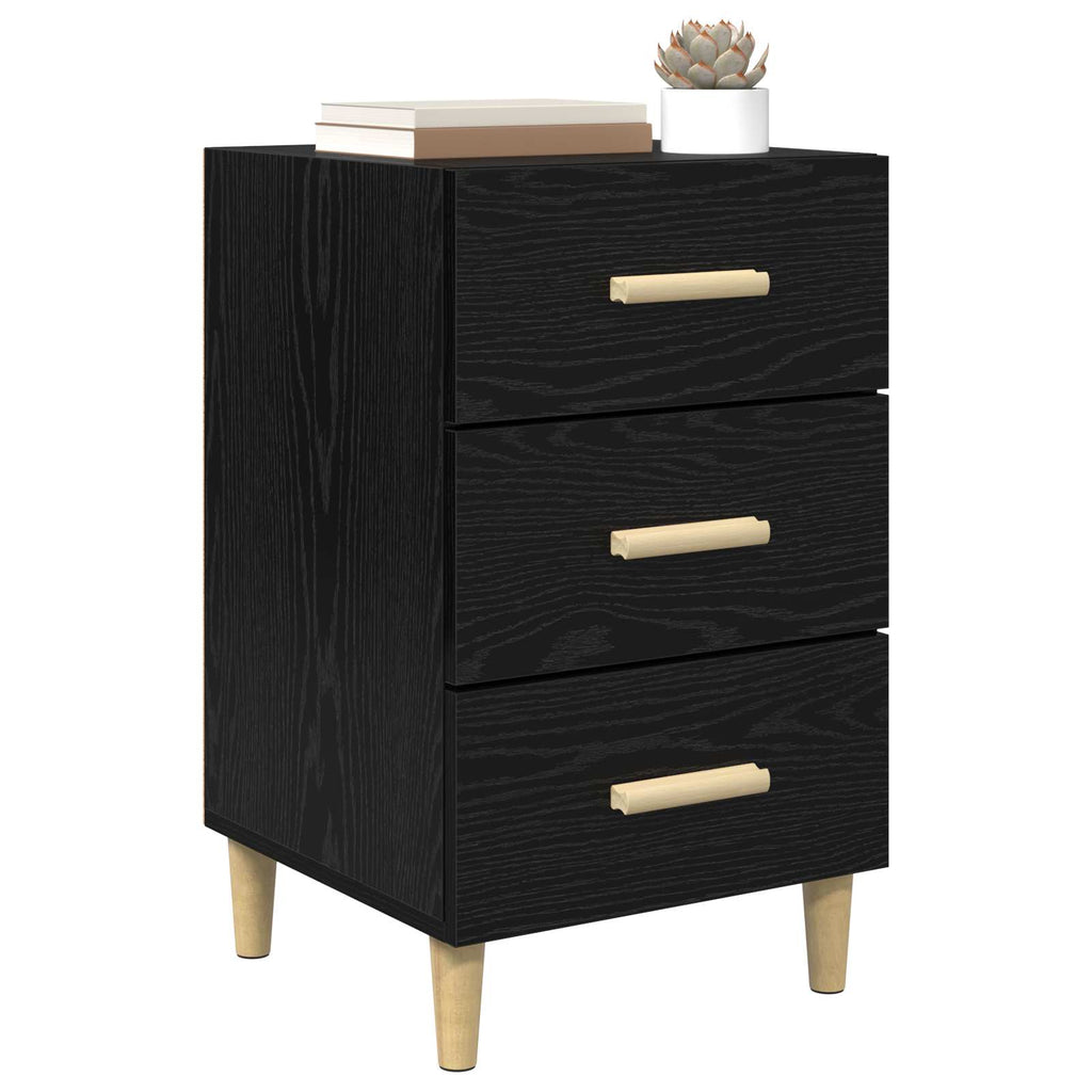 vidaXL Szafka Nocna Czarny Dąb 40 x 40 x 66 cm Materiał drewnopochodny