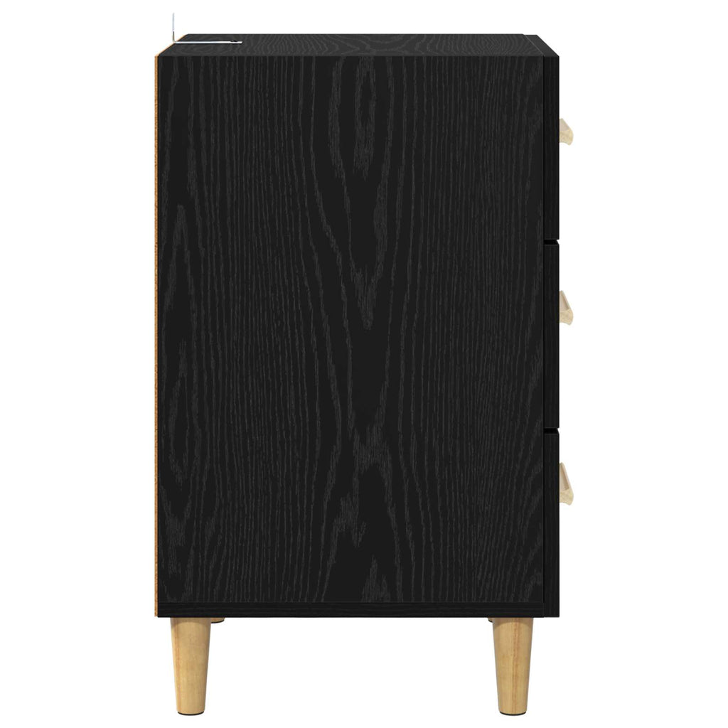 vidaXL Szafka Nocna Czarny Dąb 40 x 40 x 66 cm Materiał drewnopochodny