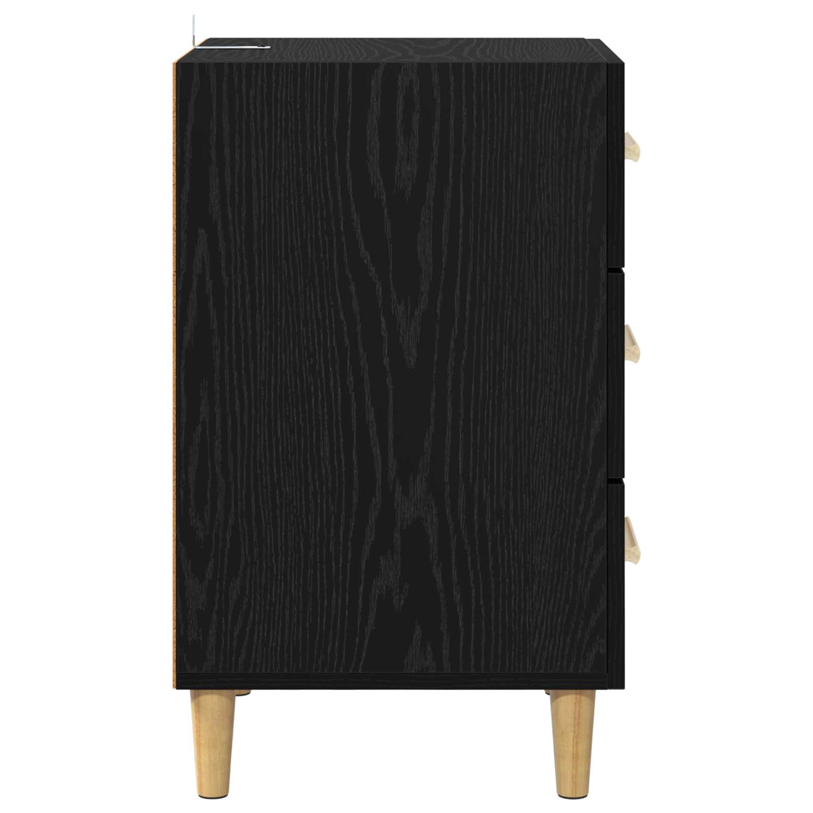 vidaXL Szafka Nocna Czarny Dąb 40 x 40 x 66 cm Materiał drewnopochodny