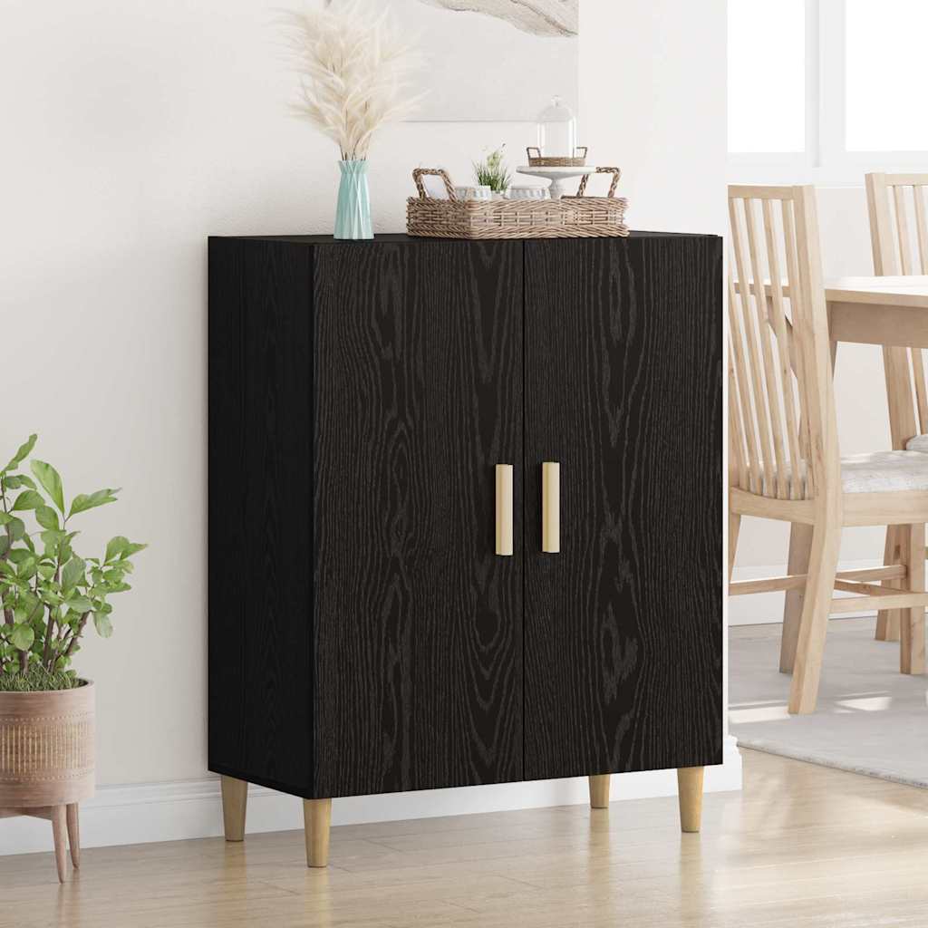 vidaXL Bufet Czarny Dąb 70 x 34 x 90 cm Materiał drewnopochodny
