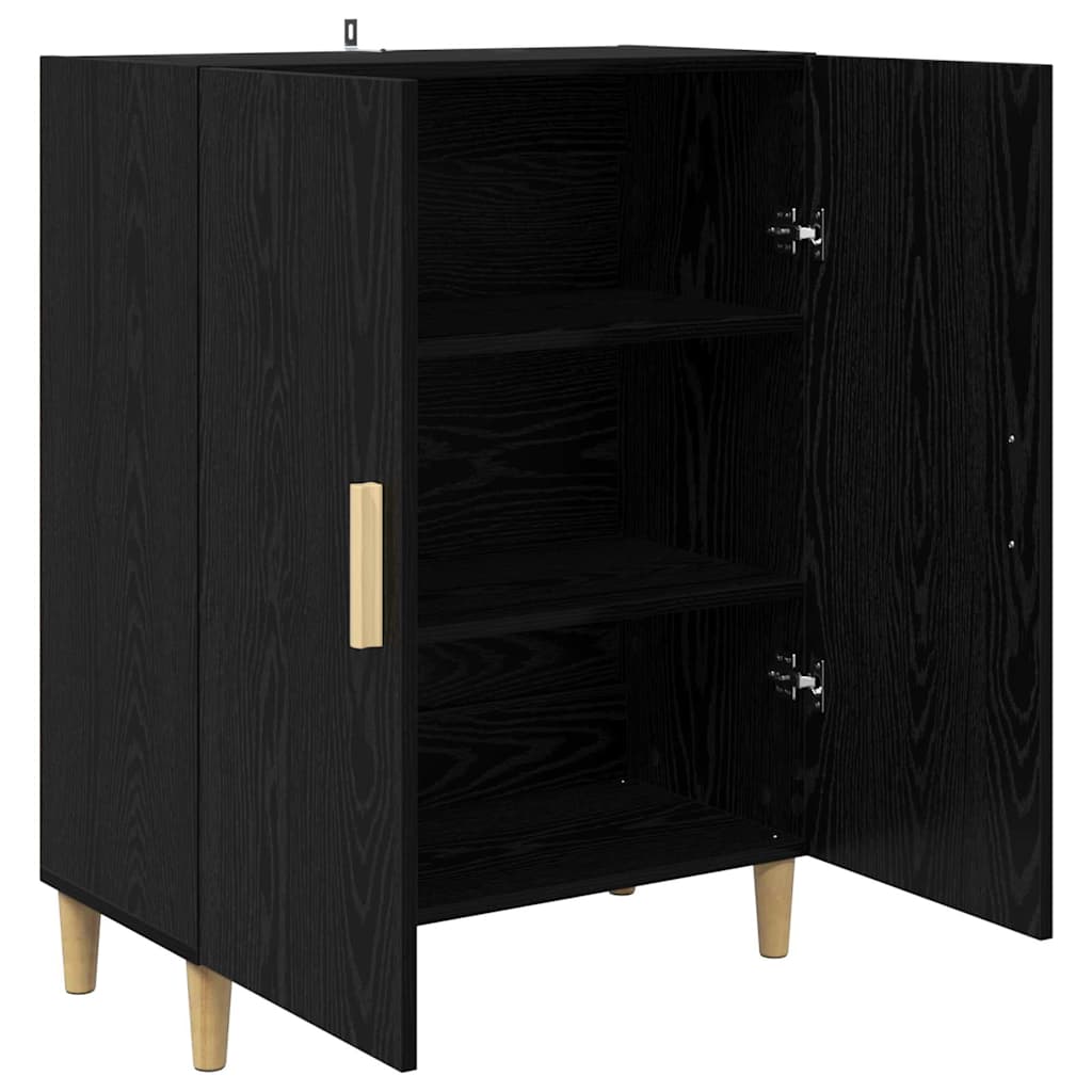 vidaXL Bufet Czarny Dąb 70 x 34 x 90 cm Materiał drewnopochodny