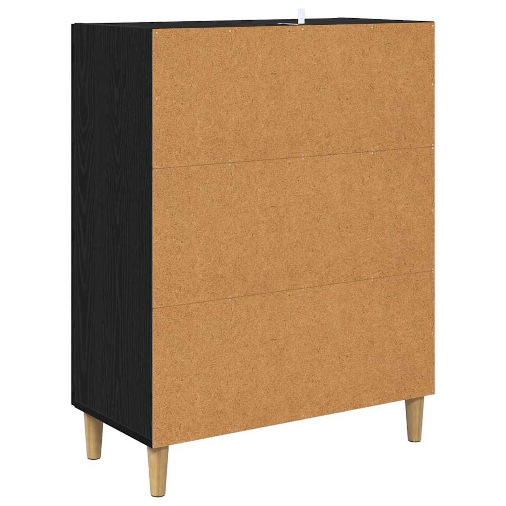 vidaXL Bufet Czarny Dąb 70 x 34 x 90 cm Materiał drewnopochodny