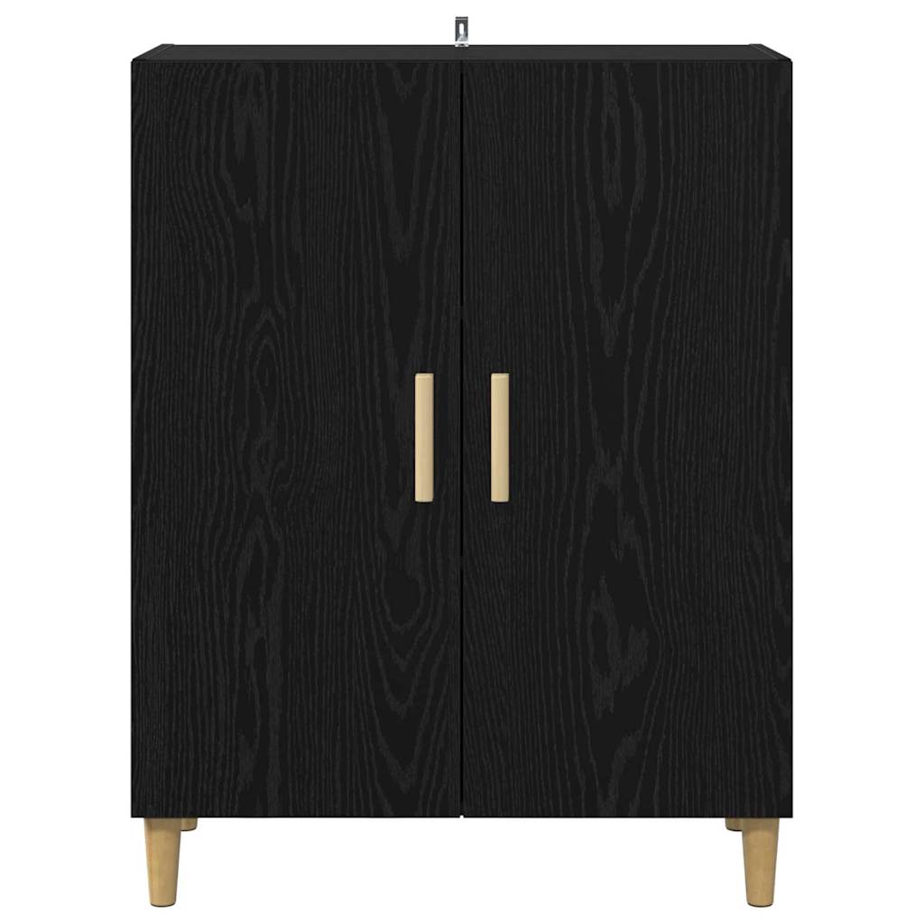 vidaXL Bufet Czarny Dąb 70 x 34 x 90 cm Materiał drewnopochodny