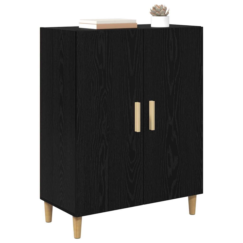 vidaXL Bufet Czarny Dąb 70 x 34 x 90 cm Materiał drewnopochodny