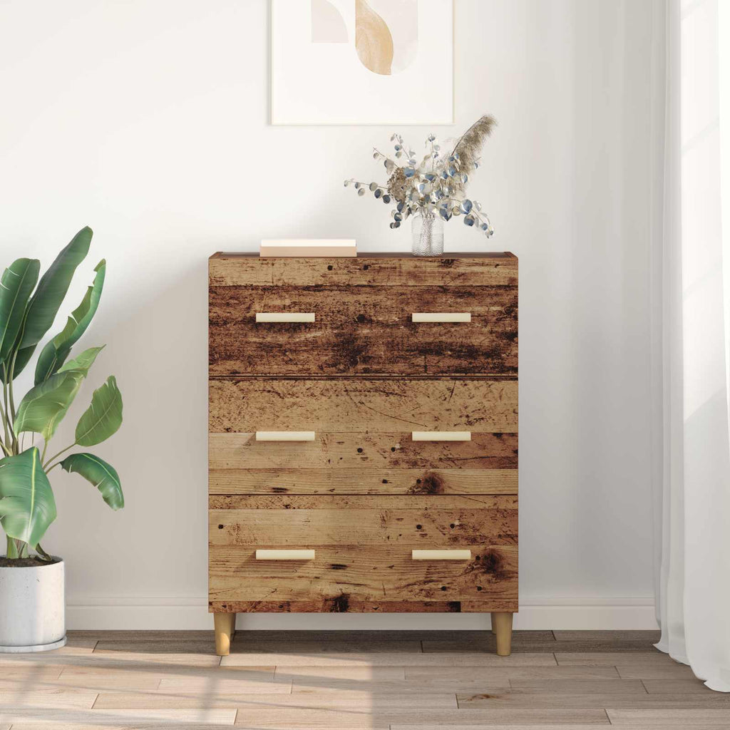 vidaXL Bufet Stare drewno 69,5 x 34 x 90 cm Materiał drewnopochodny