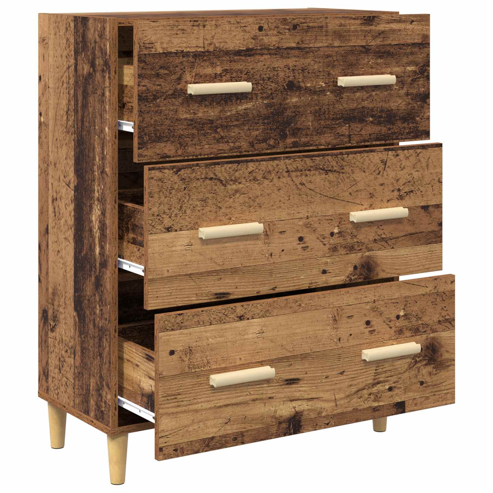 vidaXL Bufet Stare drewno 69,5 x 34 x 90 cm Materiał drewnopochodny