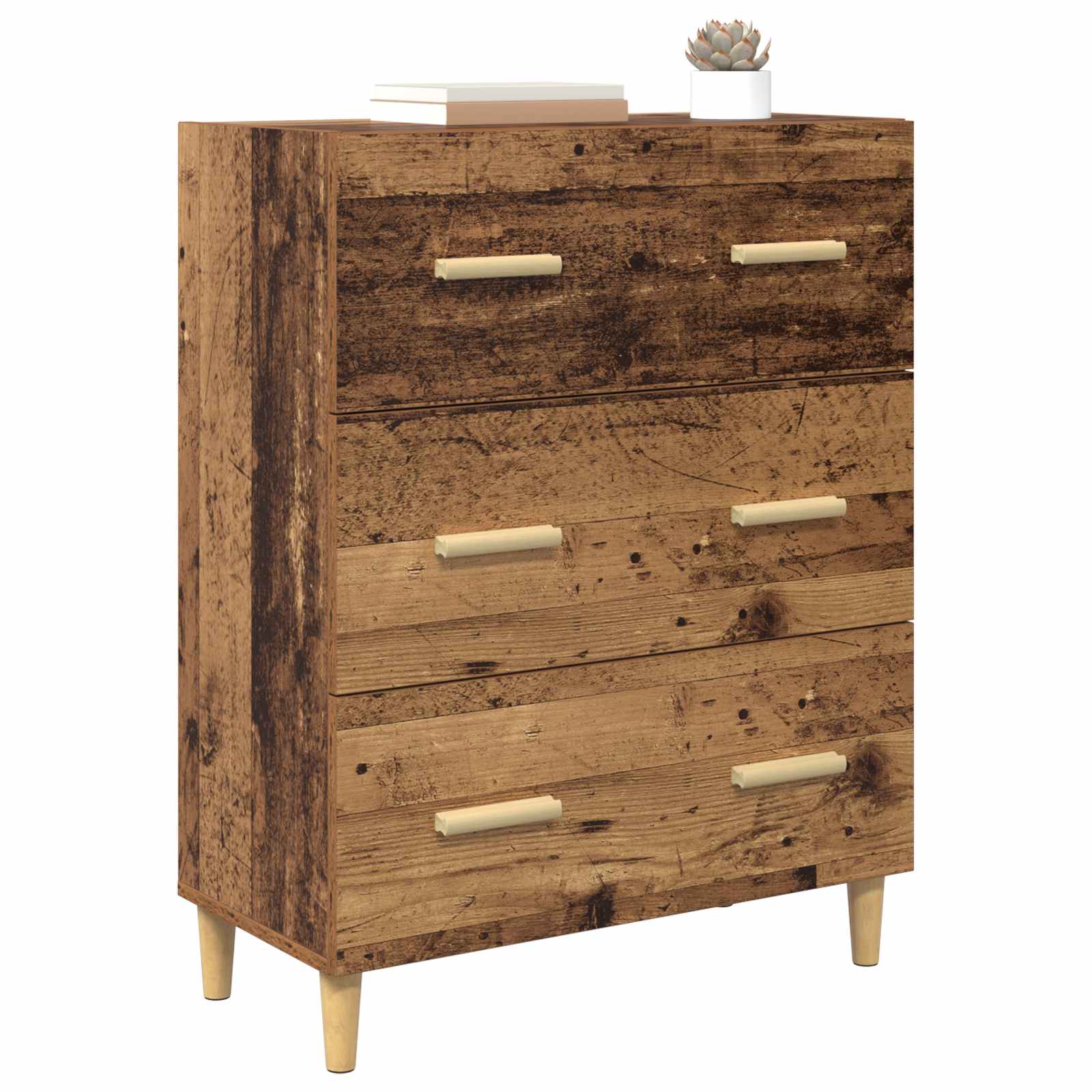 vidaXL Bufet Stare drewno 69,5 x 34 x 90 cm Materiał drewnopochodny