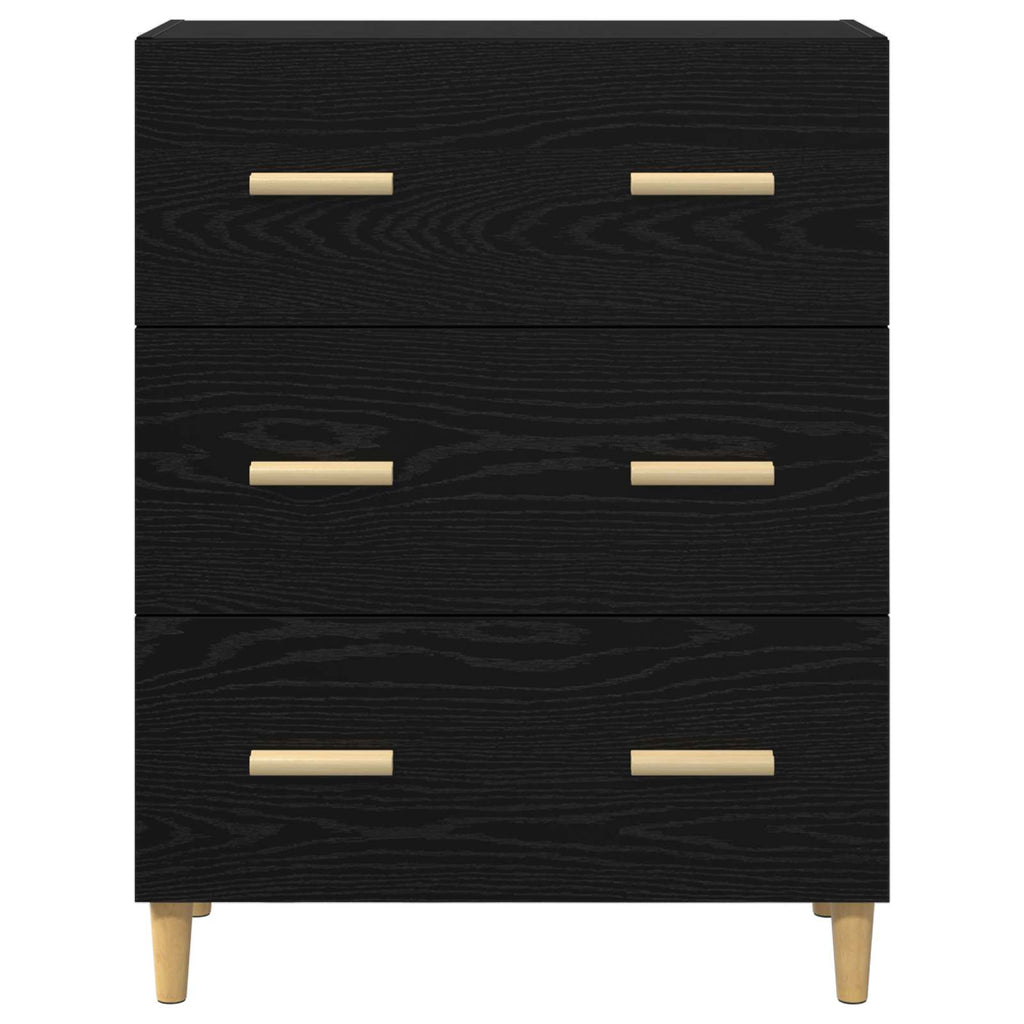 vidaXL Bufet Czarny Dąb 69,5 x 34 x 90 cm Materiał drewnopochodny