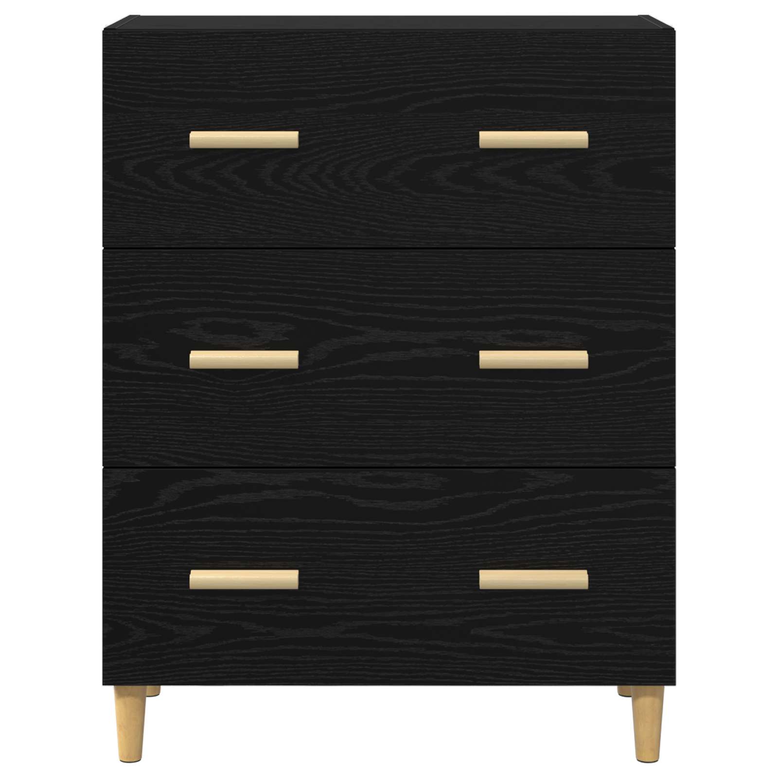 vidaXL Bufet Czarny Dąb 69,5 x 34 x 90 cm Materiał drewnopochodny