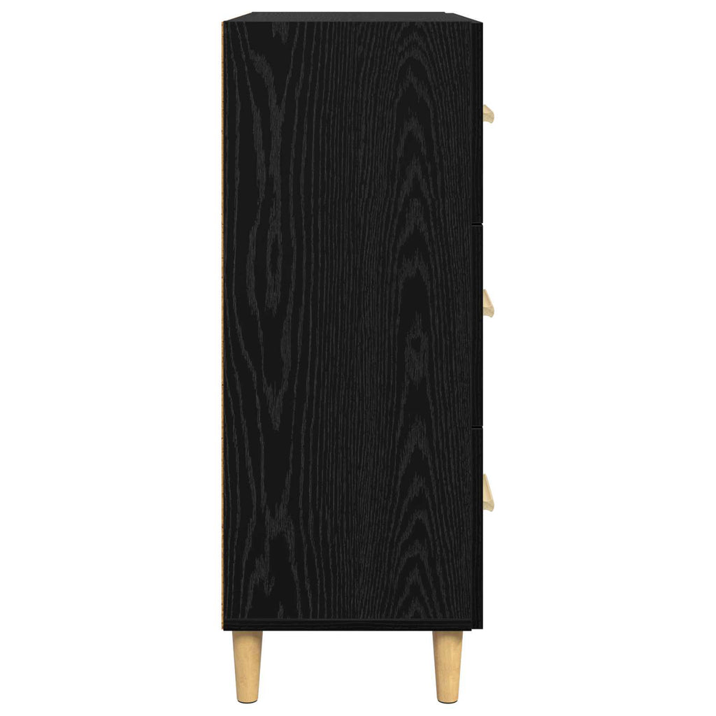 vidaXL Bufet Czarny Dąb 69,5 x 34 x 90 cm Materiał drewnopochodny
