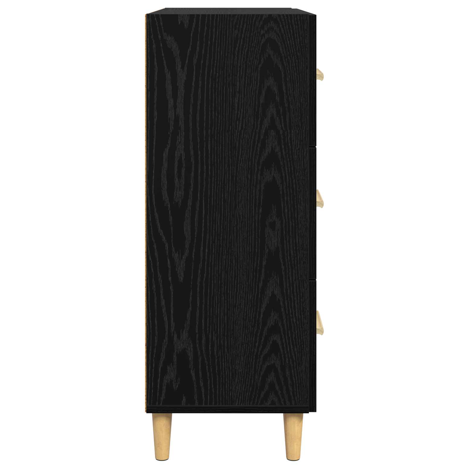 vidaXL Bufet Czarny Dąb 69,5 x 34 x 90 cm Materiał drewnopochodny