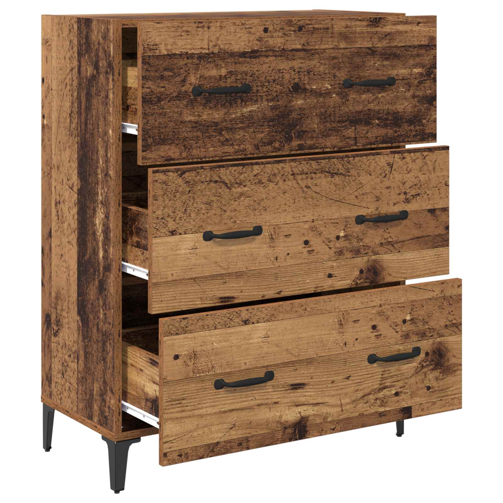vidaXL Bufet z szufladą Stare drewno 69,5 x 34 x 90 cm