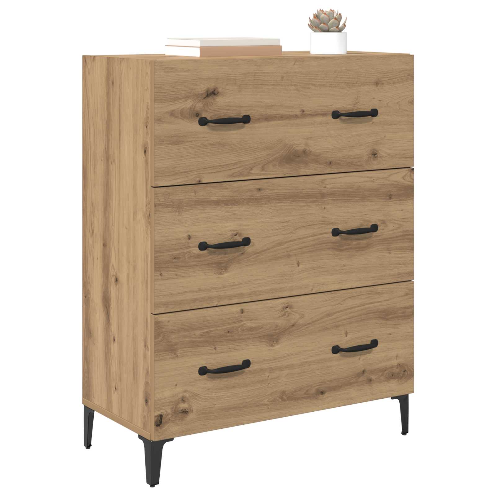 vidaXL Bufet z szufladą Dąb rzemieślniczy 69,5 x 34 x 90 cm