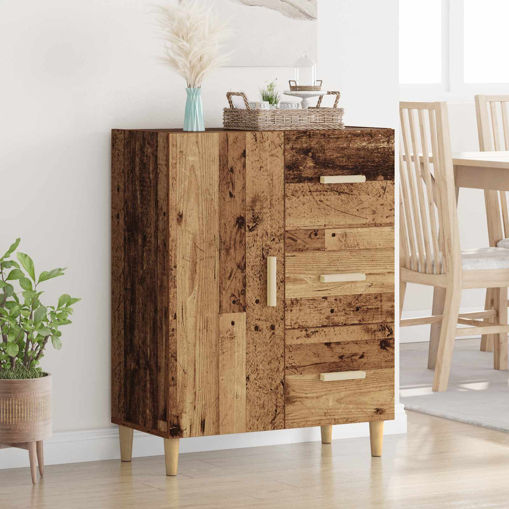 vidaXL Bufet Stare drewno 34 x 69.5 x 90 cm Materiał drewnopochodny