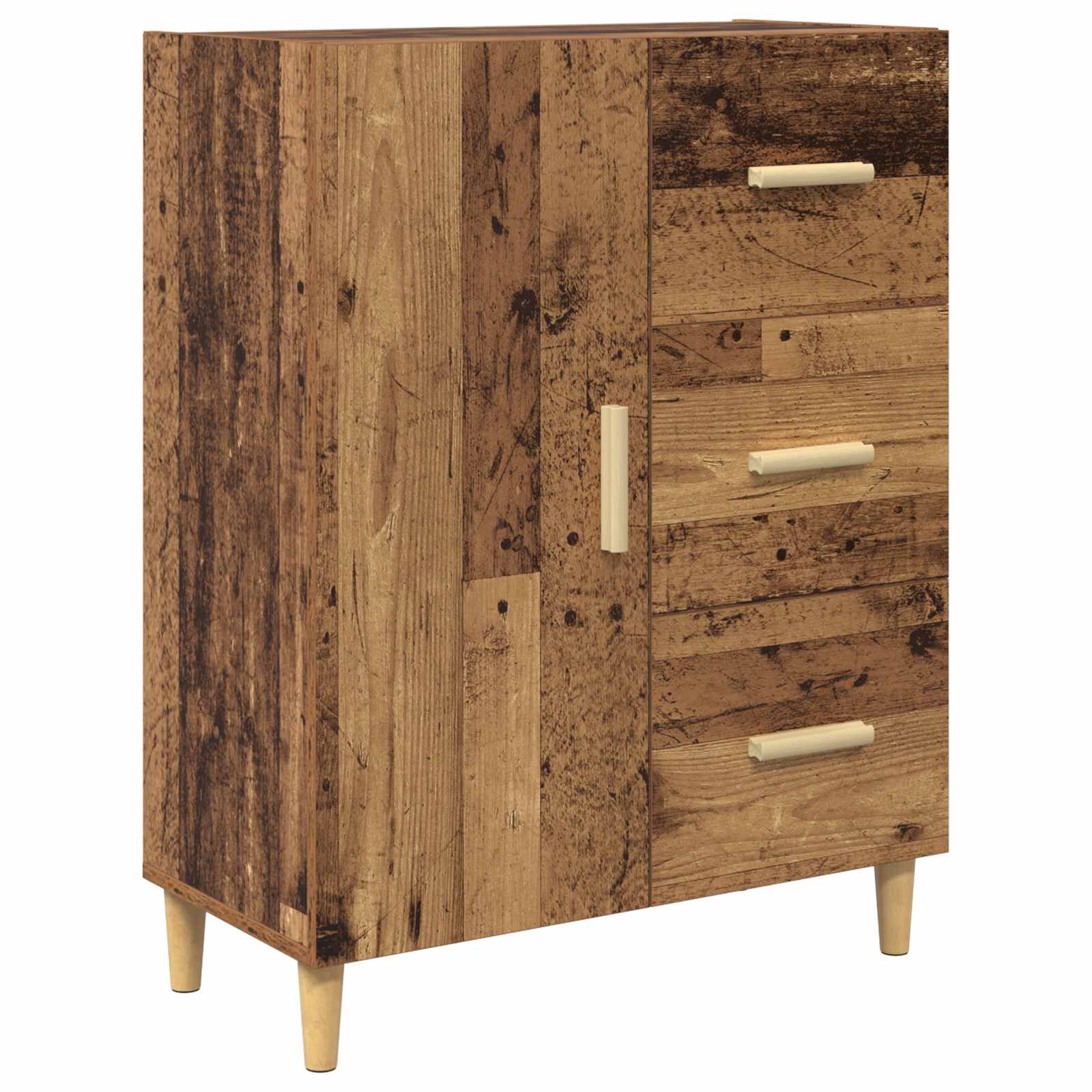 vidaXL Bufet Stare drewno 34 x 69.5 x 90 cm Materiał drewnopochodny