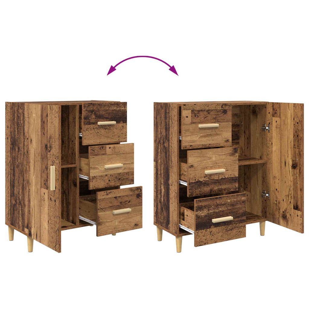 vidaXL Bufet Stare drewno 34 x 69.5 x 90 cm Materiał drewnopochodny