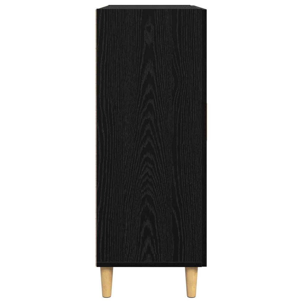 vidaXL Bufet Czarny dąb 34 x 69.5 x 90 cm Materiał drewnopochodny