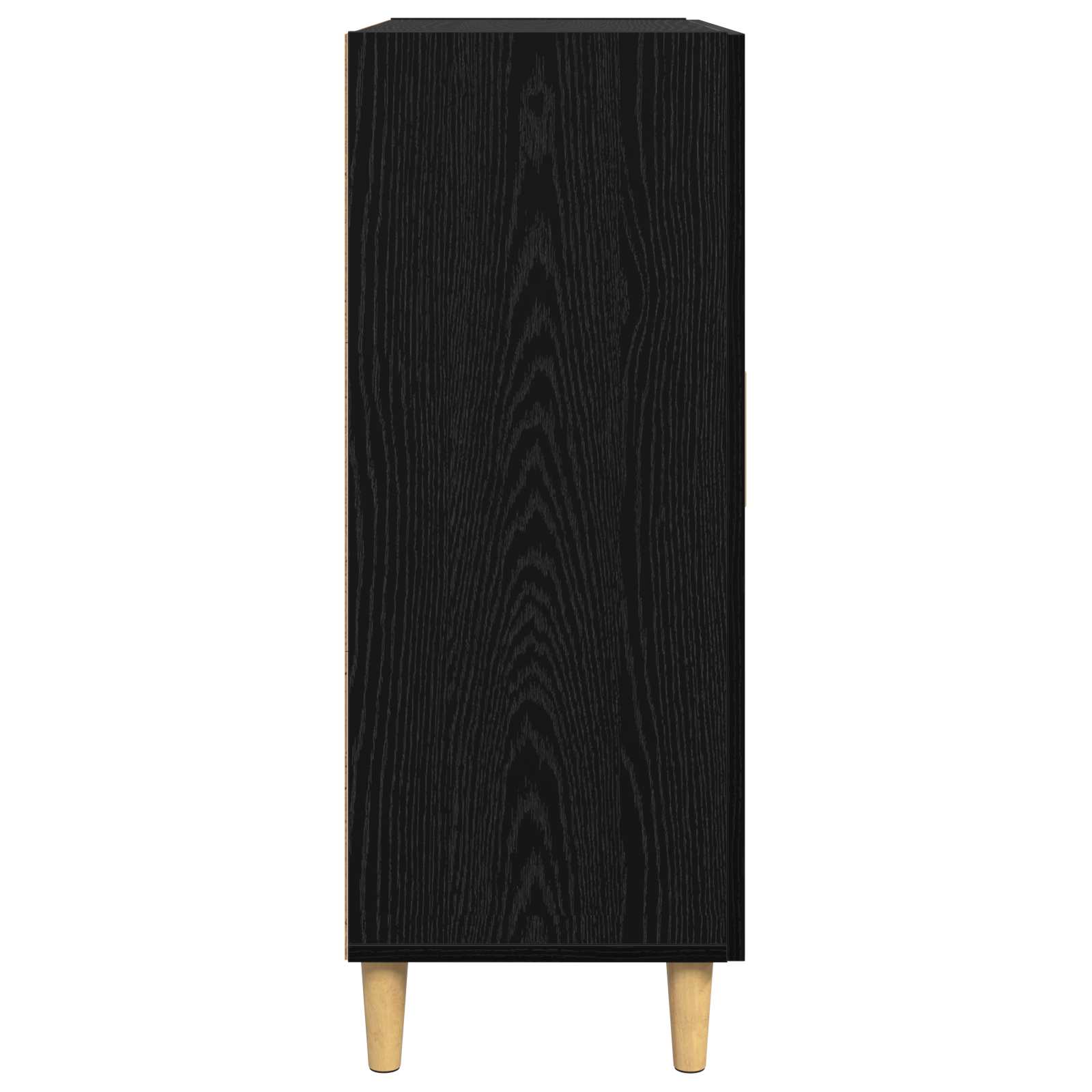 vidaXL Bufet Czarny dąb 34 x 69.5 x 90 cm Materiał drewnopochodny