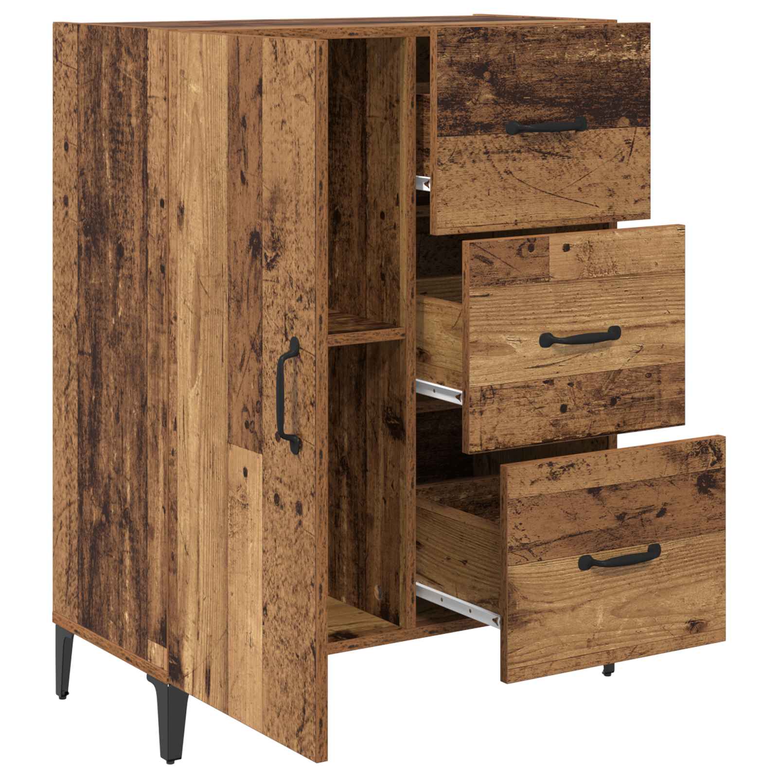 vidaXL Bufet Stare drewno 69,5 x 34 x 90 cm Materiał drewnopochodny