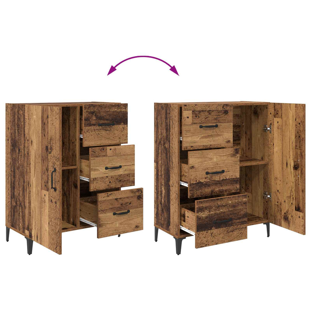 vidaXL Bufet Stare drewno 69,5 x 34 x 90 cm Materiał drewnopochodny