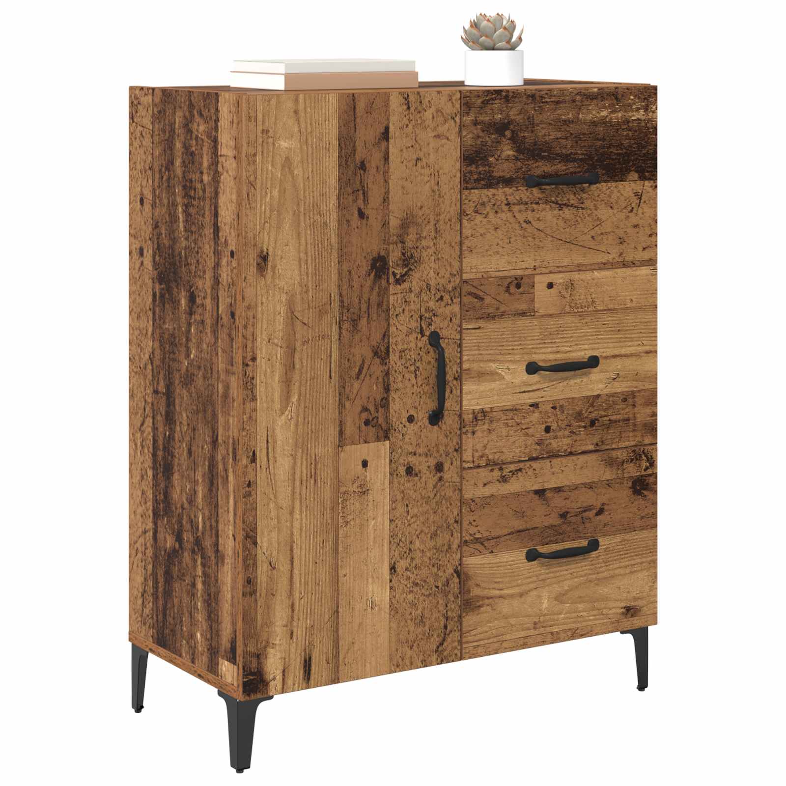vidaXL Bufet Stare drewno 69,5 x 34 x 90 cm Materiał drewnopochodny