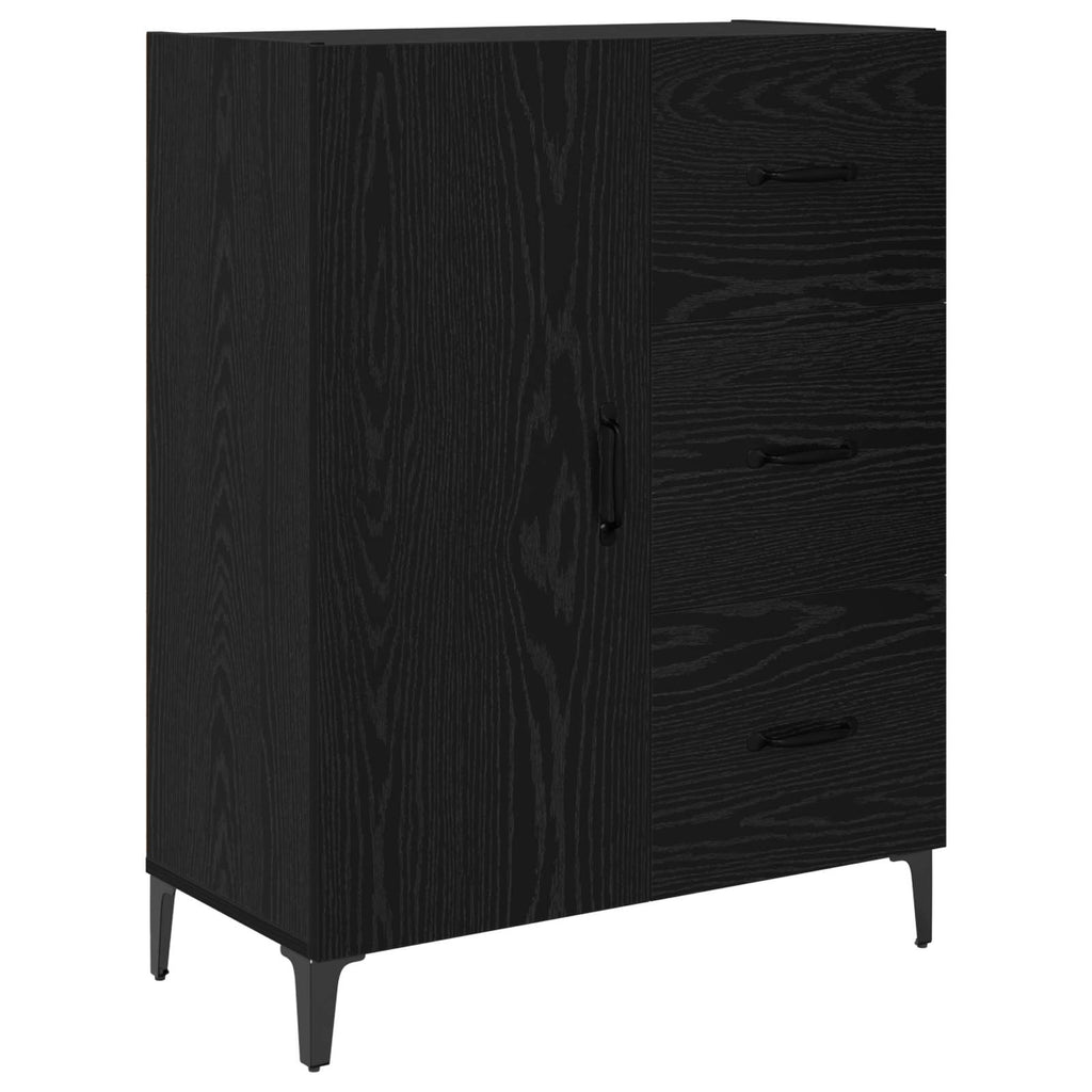 vidaXL Bufet Czarny Dąb 69,5 x 34 x 90 cm Materiał drewnopochodny