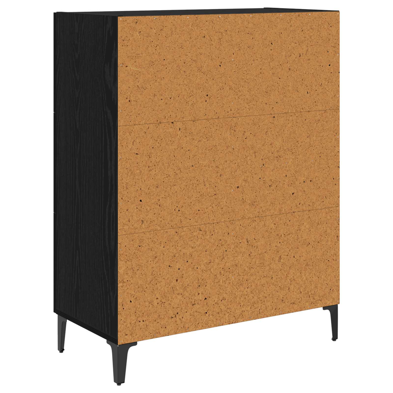 vidaXL Bufet Czarny Dąb 69,5 x 34 x 90 cm Materiał drewnopochodny