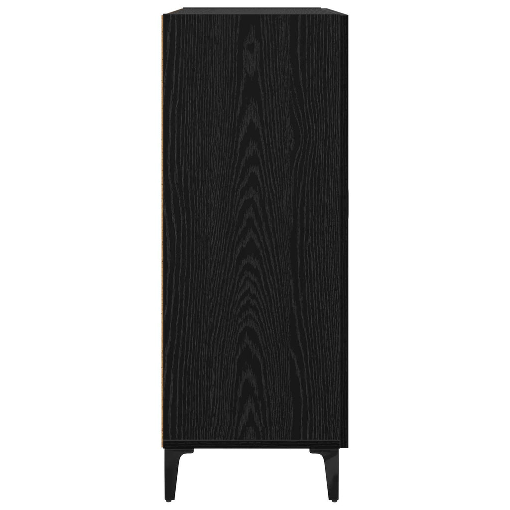 vidaXL Bufet Czarny Dąb 69,5 x 34 x 90 cm Materiał drewnopochodny