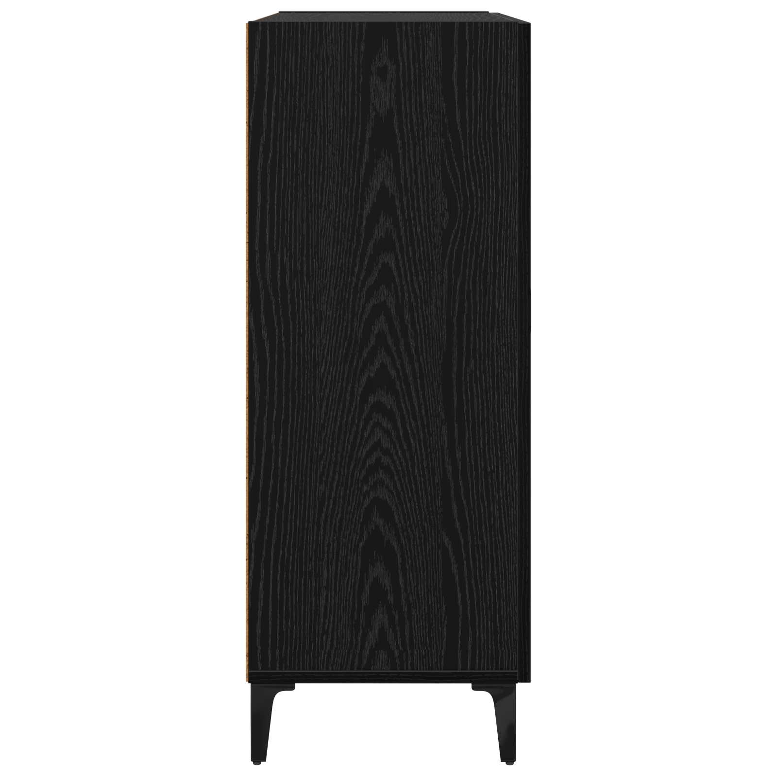 vidaXL Bufet Czarny Dąb 69,5 x 34 x 90 cm Materiał drewnopochodny
