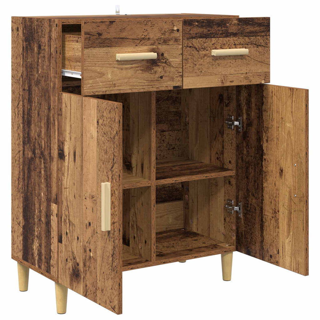 vidaXL Bufet Stare drewno 34 x 69.5 x 89 cm Materiał drewnopochodny