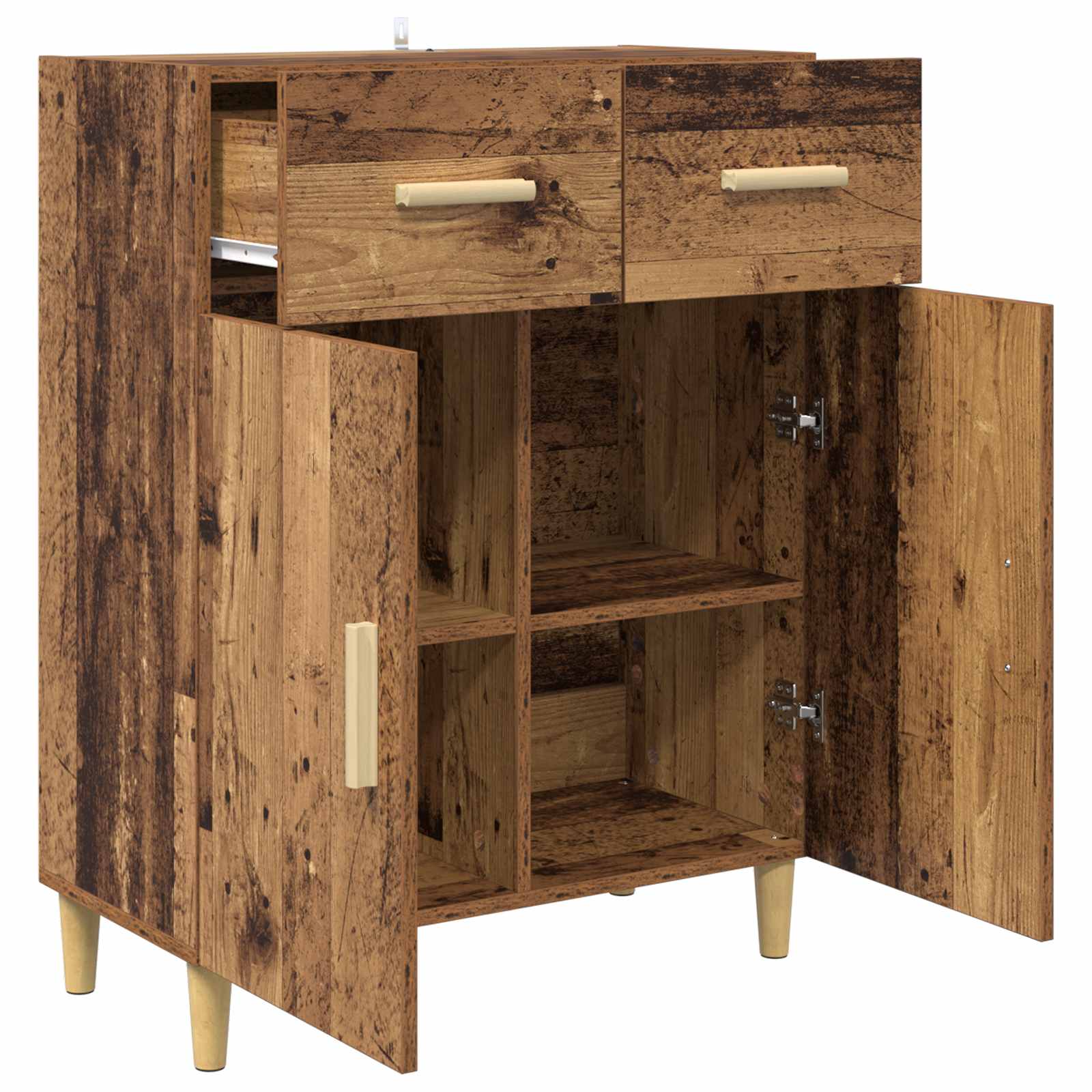 vidaXL Bufet Stare drewno 34 x 69.5 x 89 cm Materiał drewnopochodny
