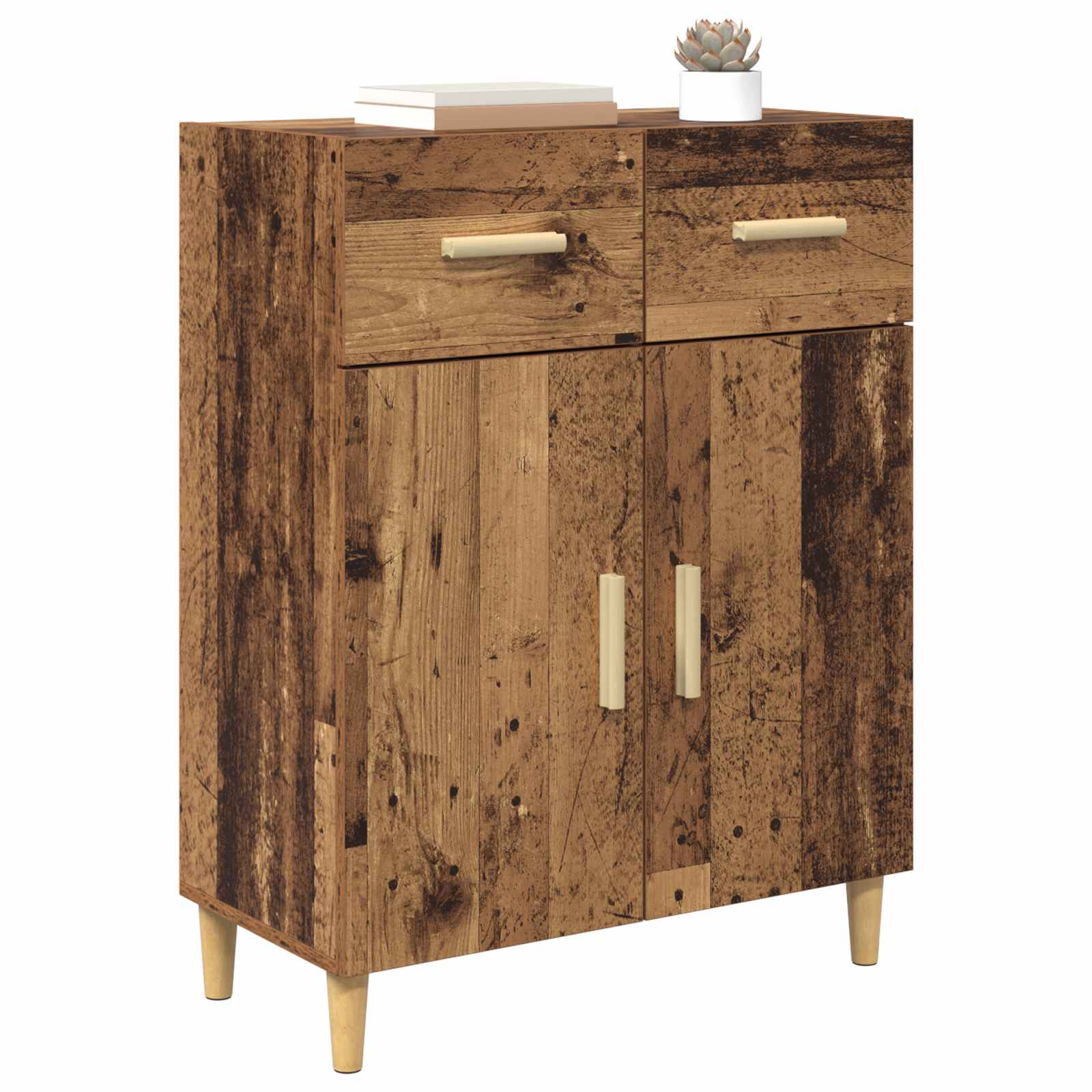vidaXL Bufet Stare drewno 34 x 69.5 x 89 cm Materiał drewnopochodny