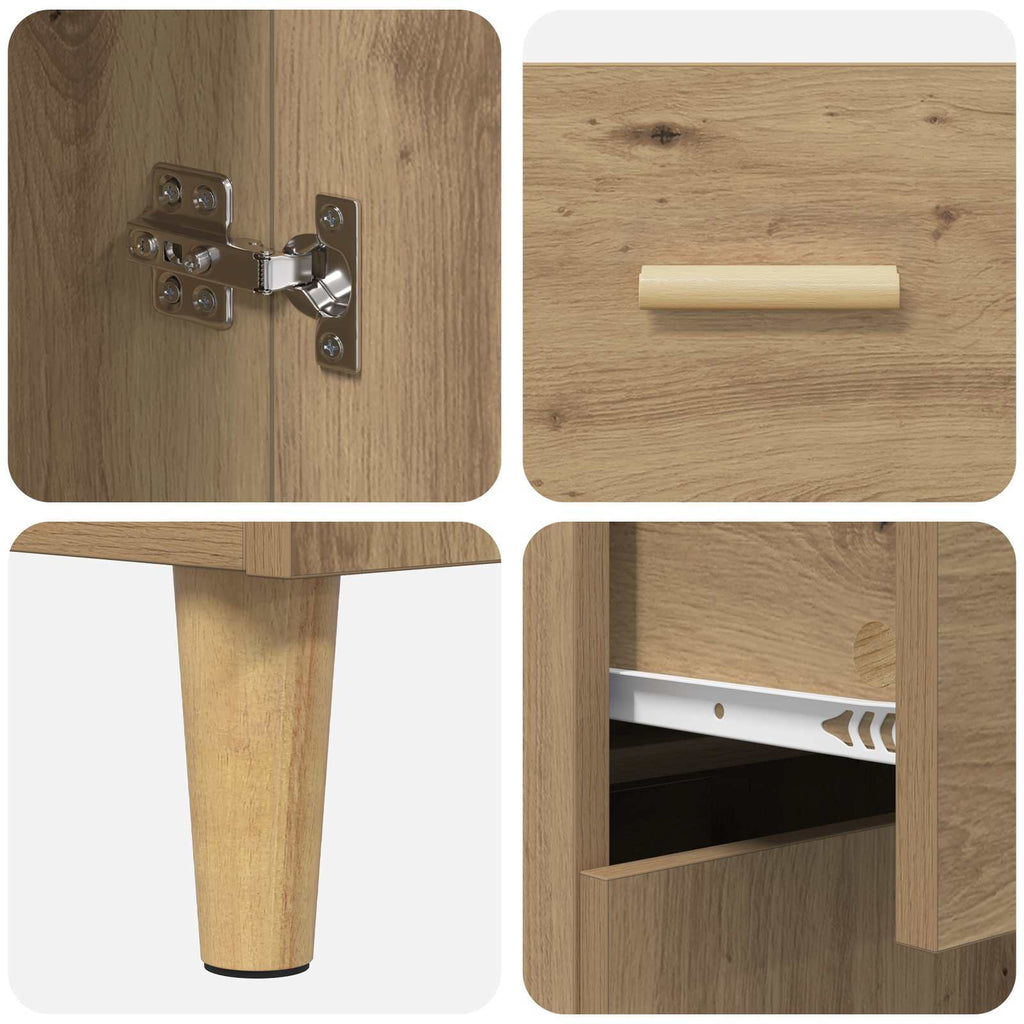 vidaXL Bufet dąb artisan 34 x 69.5 x 89 cm Materiał drewnopochodny